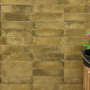 Carrelage zellige Brunei Vert brillant 6,5x25 cm