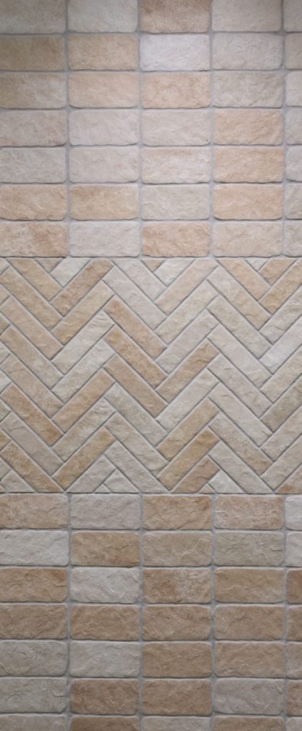 Décor Country Beige chevron pierre
