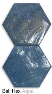 Carrelage hexagonal zellige Bali Vert brillant 22,5x25,9 cm