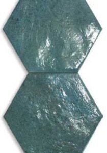 Carrelage hexagonal zellige Bali Vert brillant 22,5x25,9 cm