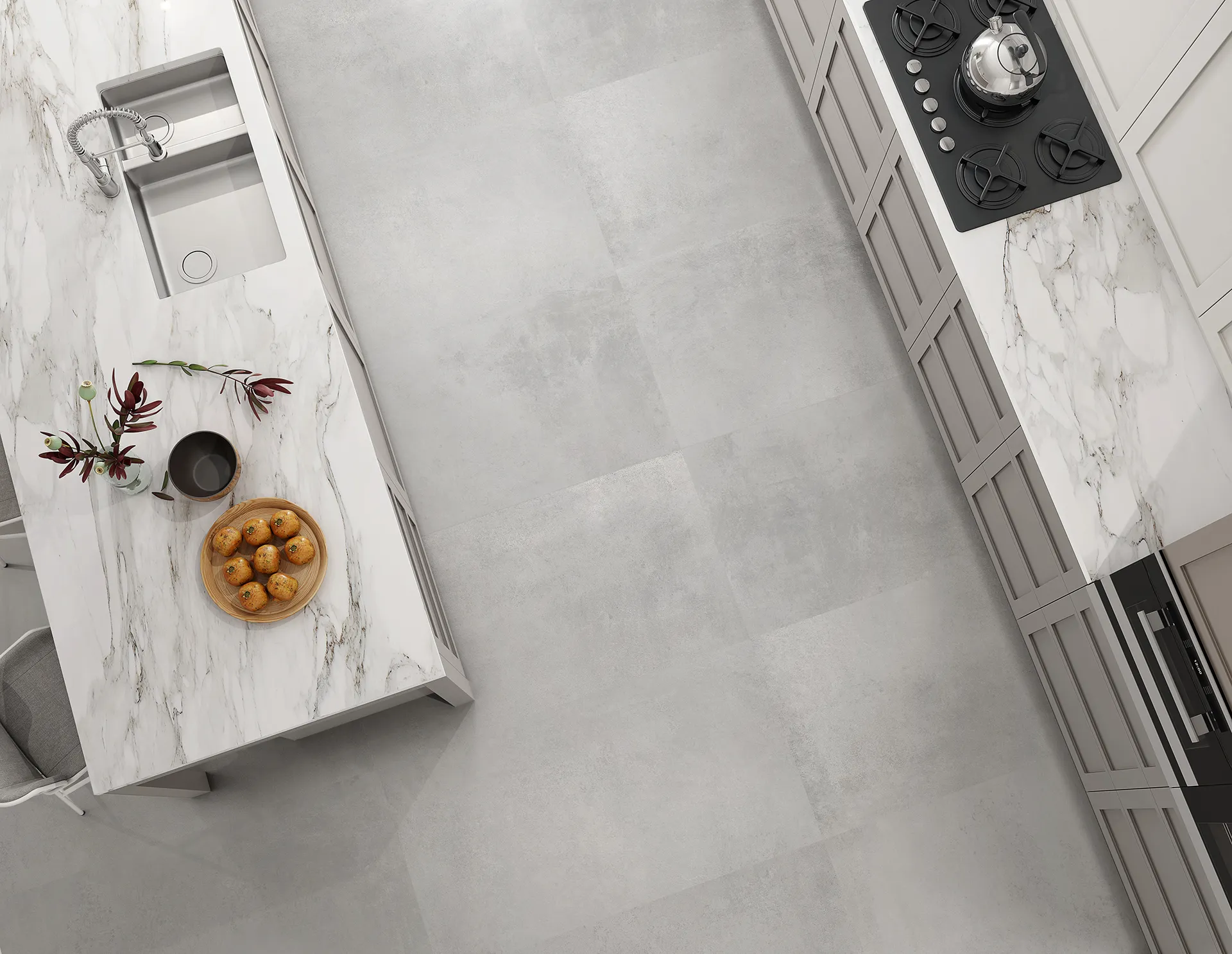 Carrelage effet béton Cloud Grey 60x120 cm