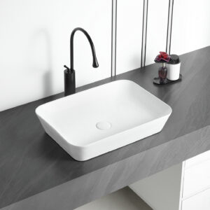 Vasque à poser Rubicer RS1469BRCB – 55x40x11 cm – Blanc – Brillant