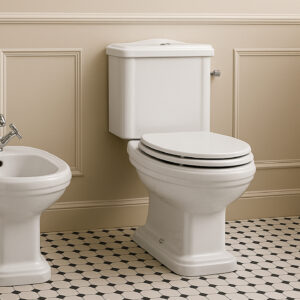 Pack WC au sol New Retro – 67x44.5x86cm – Blanc brillant – Brillant