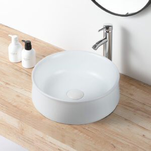 Vasque à poser Rubicer RS6603BR – Ø 36x13 cm – Blanc – Brillant