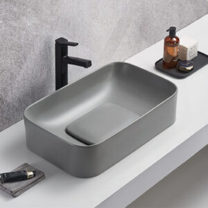 Vasque à poser Rubicer RS78575CZ – 60x38x15 cm – Gris – Mat