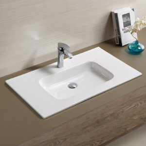 Vasque à encastrer Rubicer RS2060VE – 60x46x13 cm – Blanc – Brillant