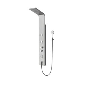 Colonne de douche hydromassante RCLG173 – 150x20 cm – Inox escovado – Mat