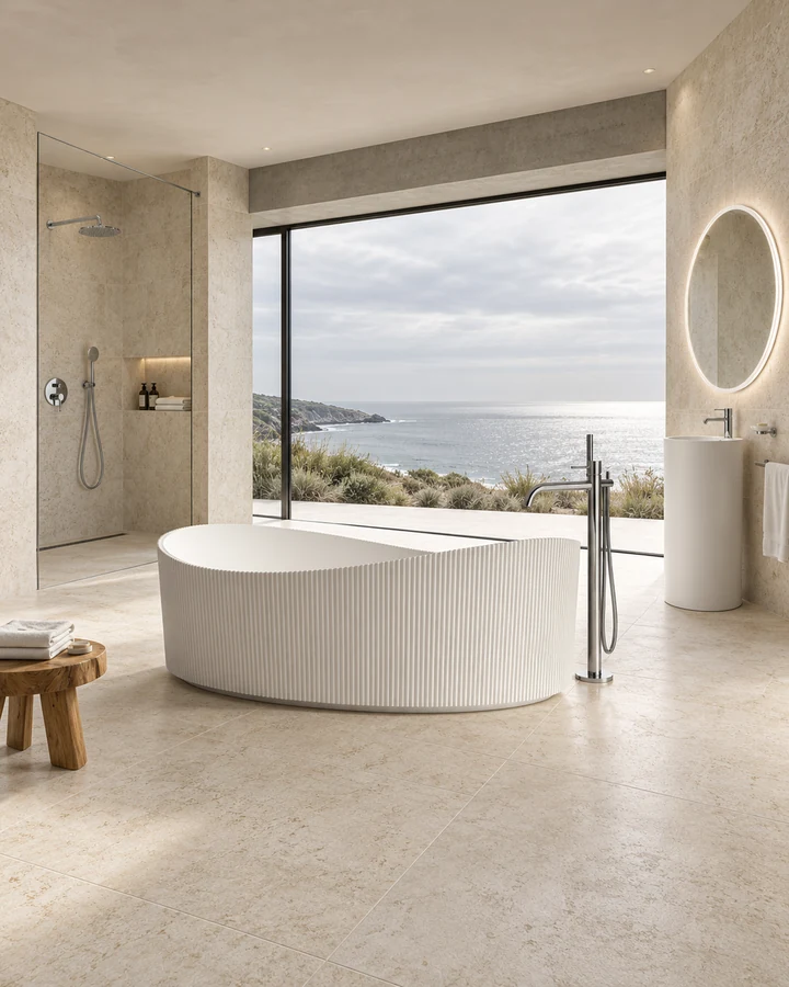 Spa privé de villa — inspiration IA BreizhCeramik