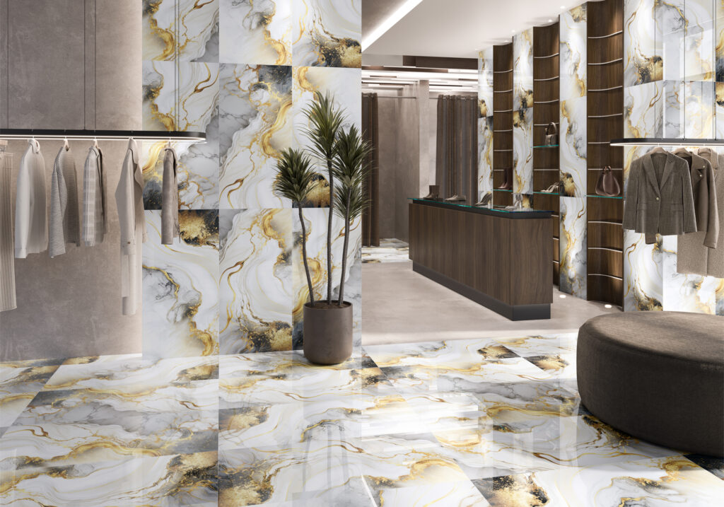 Ambiance de la collection Aurora — grès cérame Villa Ceramica