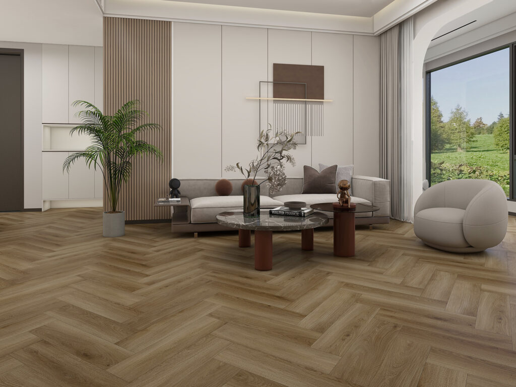 Ambiance de la collection Infinity — sol vinyle spc Villa Ceramica