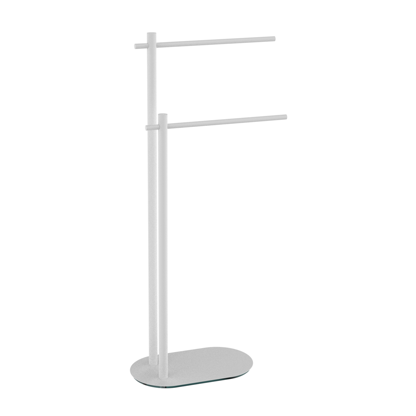 Porte-serviettes sur pied blanc mat lisse — RUBICER