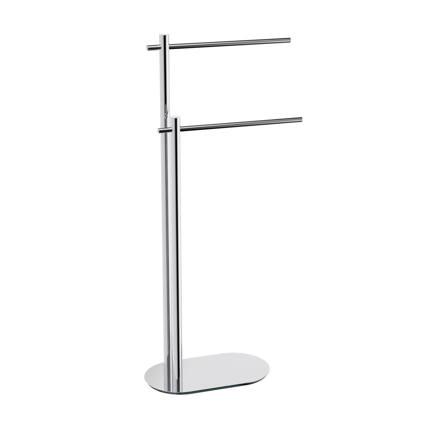 Porte-serviettes sur pied chromé lisse — RUBICER