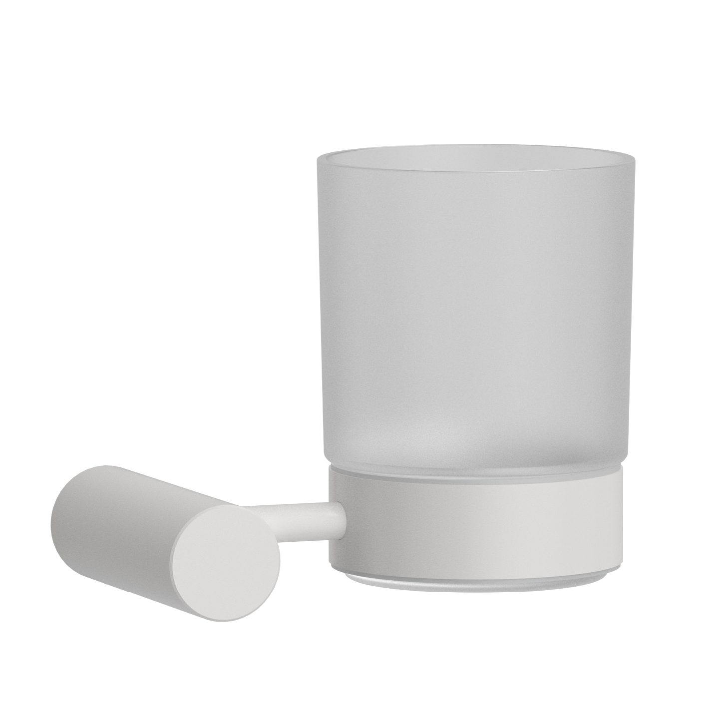 Porte-gobelet blanc mat lisse — RUBICER