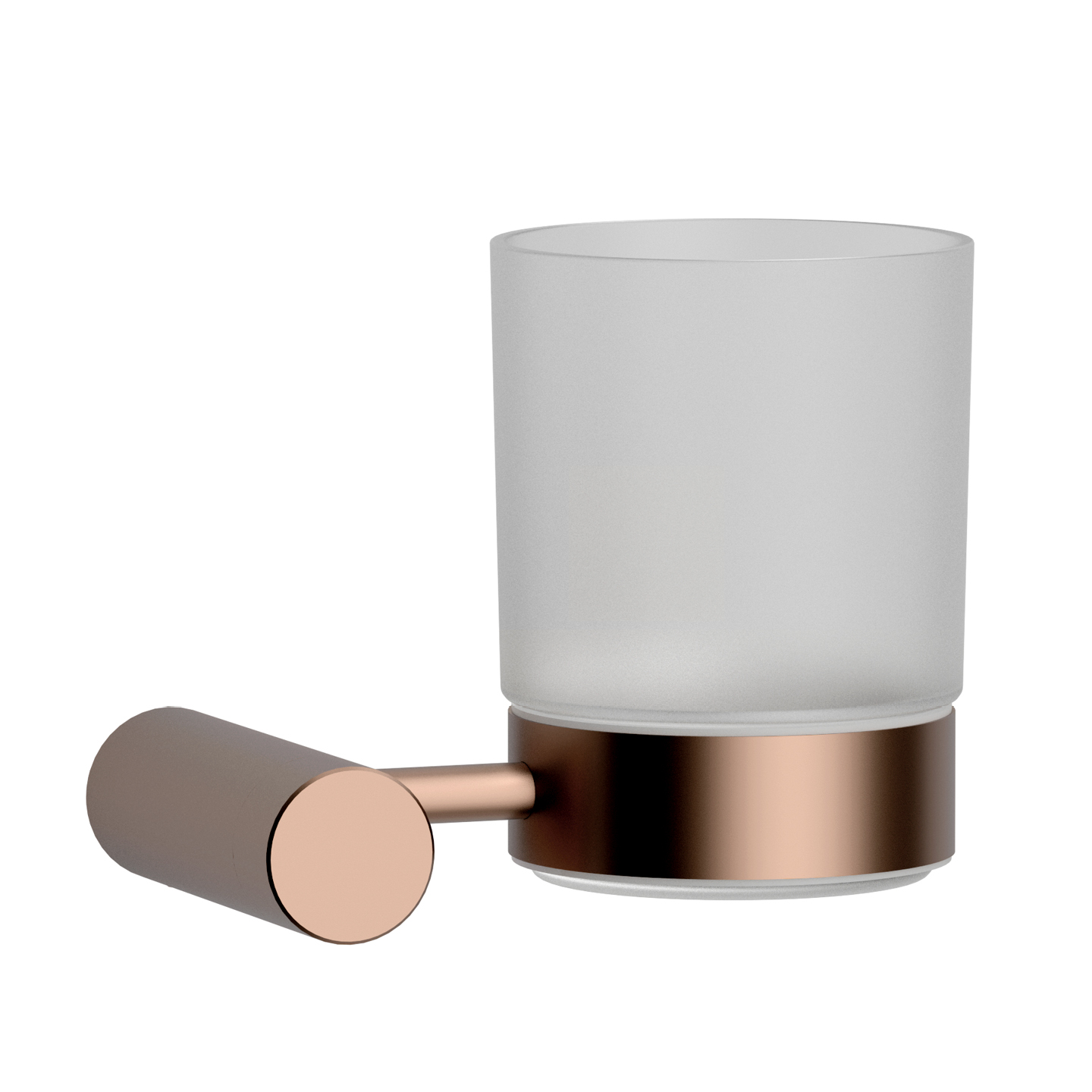 Dessous de verre lisse en or rose brossé — RUBICER