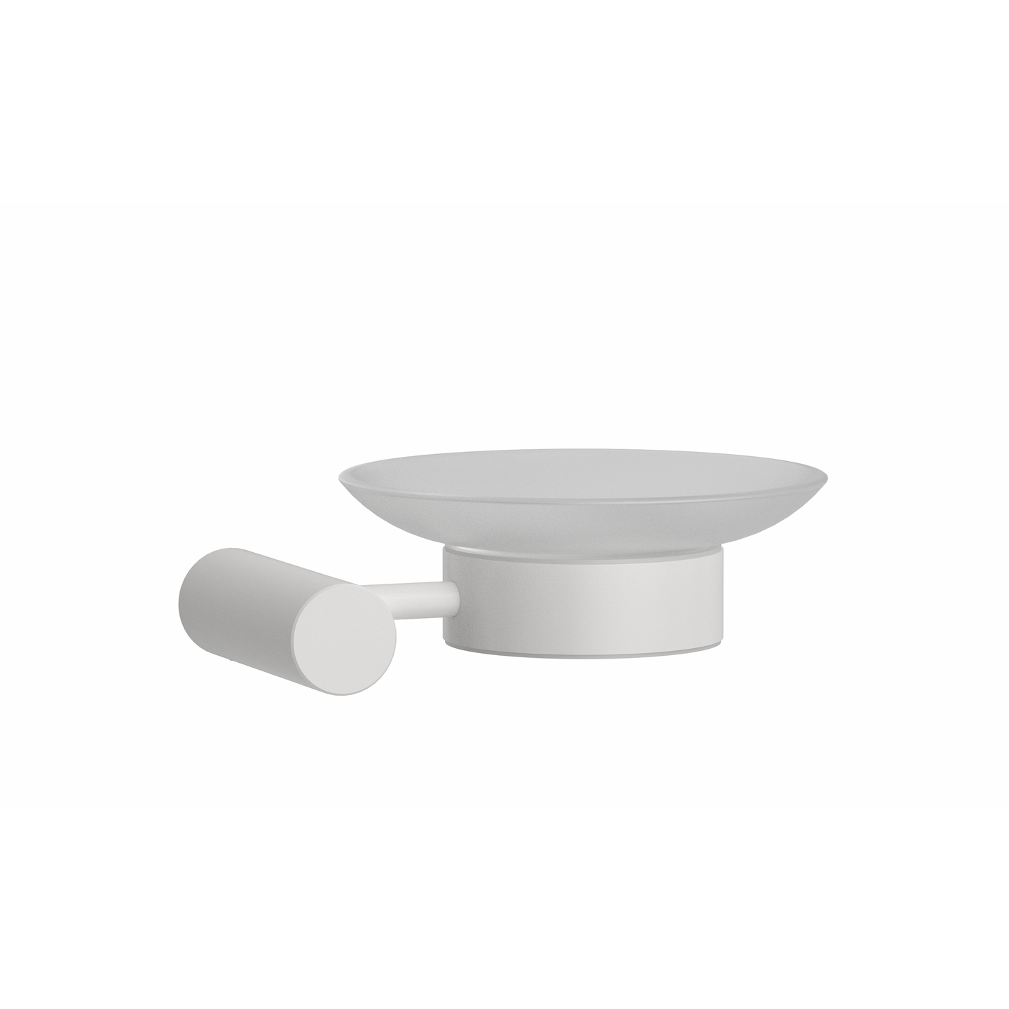 Porte-savon blanc mat lisse — RUBICER