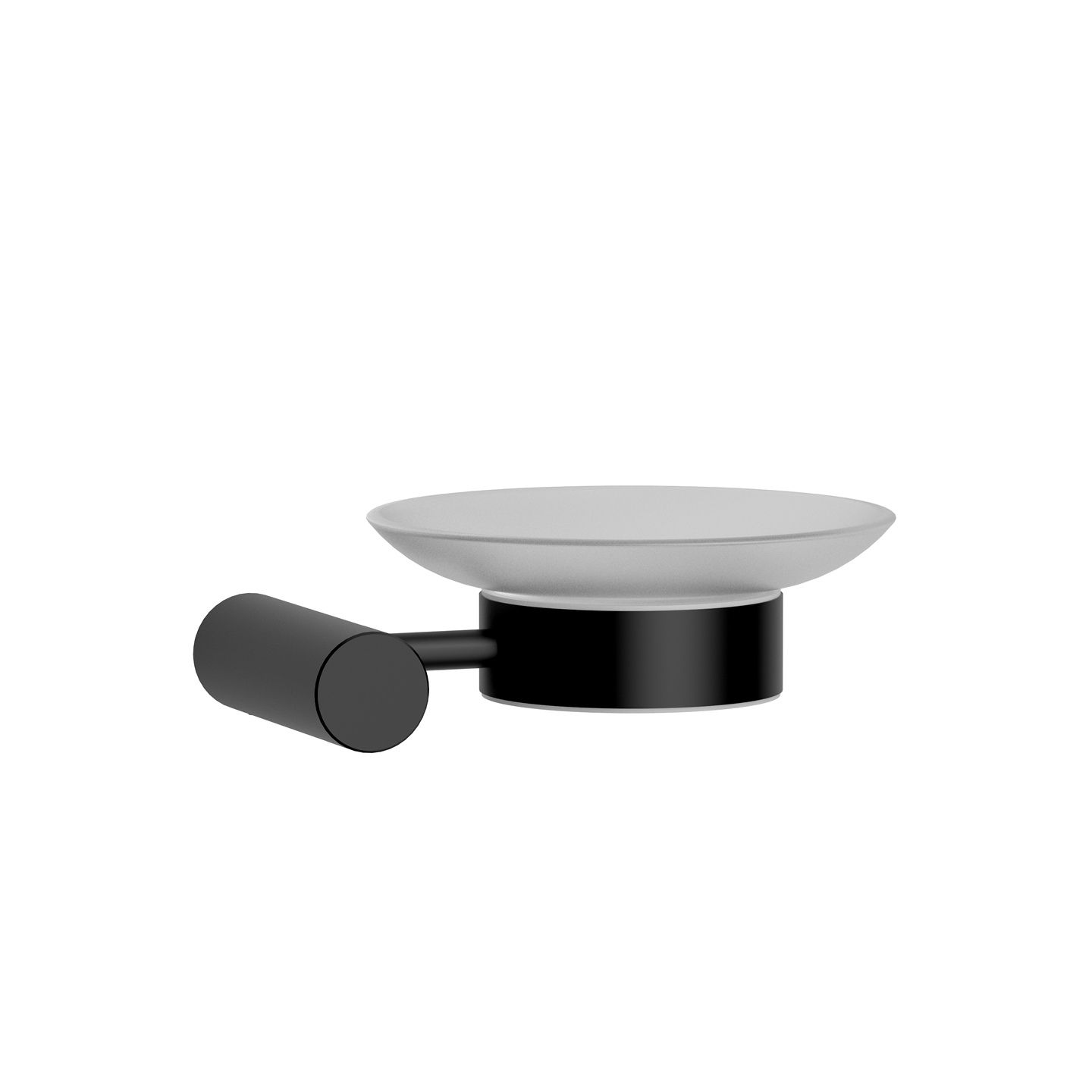 Porte-savon noir mat lisse — RUBICER