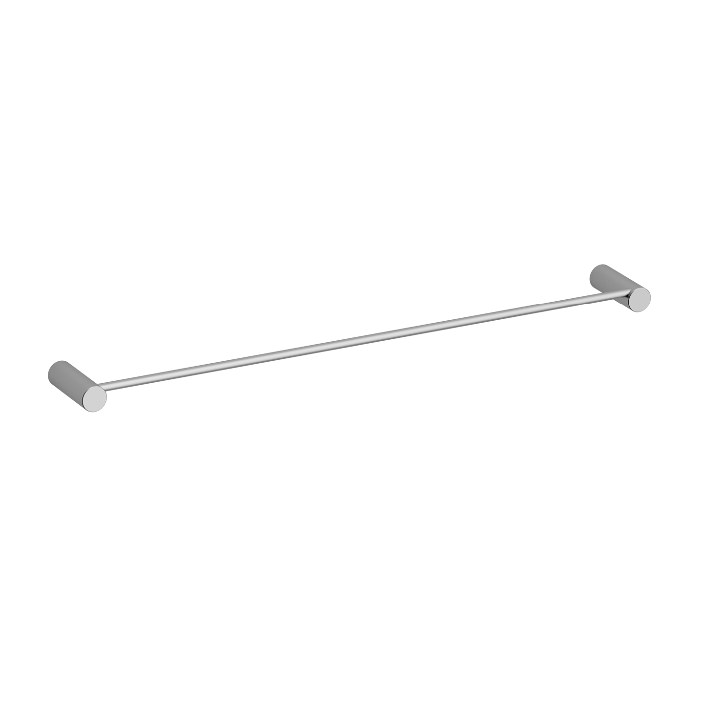Porte-serviettes bidet lisse de 60 cm, nickel brossé — RUBICER