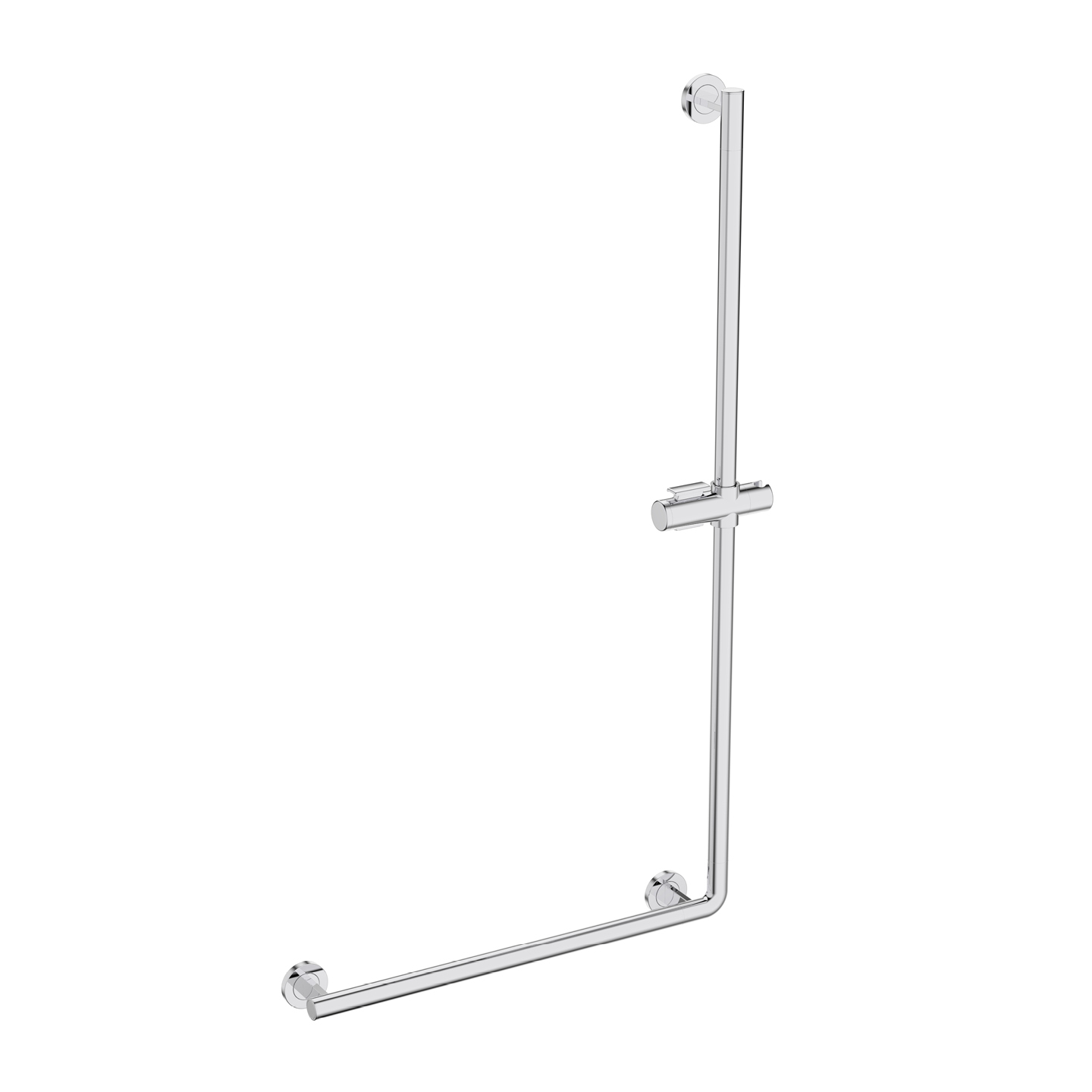 Barre d'appui en acier inoxydable SUS304 avec support de douche, blanc mat. — RUBICER – Image 2