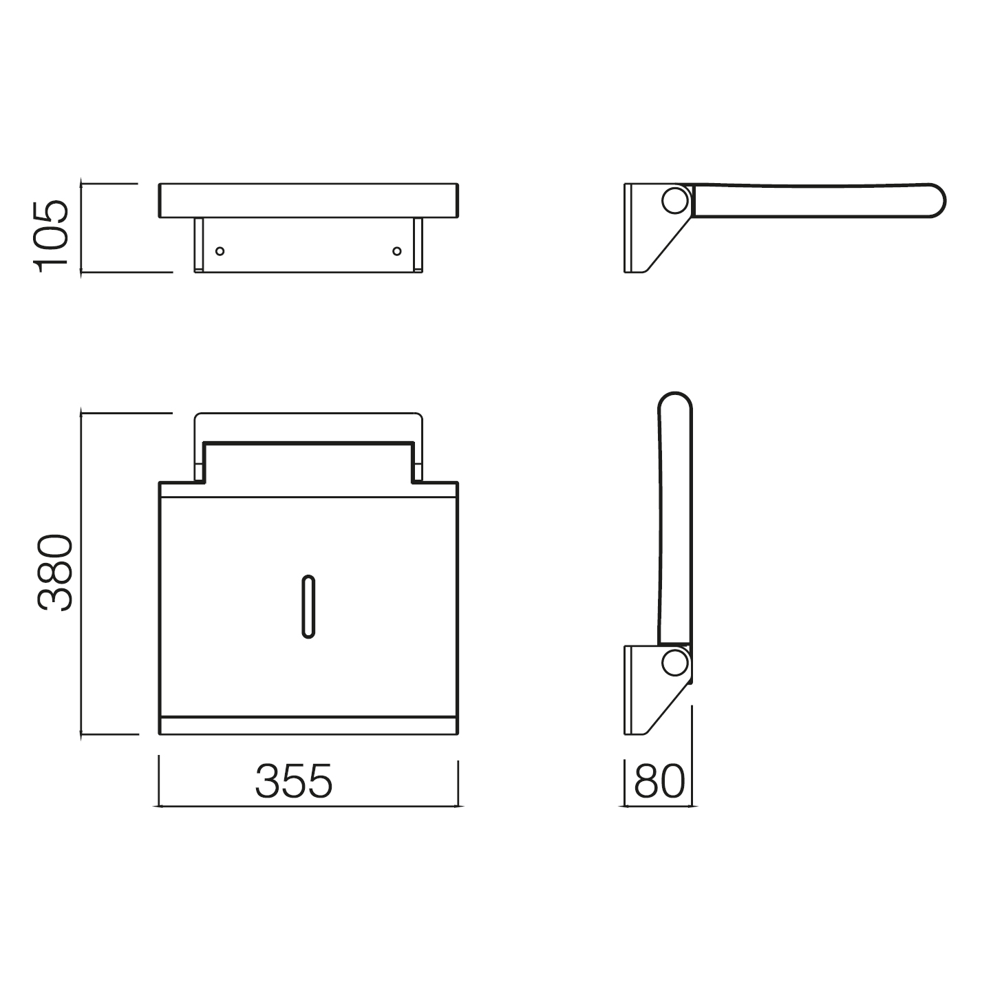 Banc/siège pliant en acier inoxydable SUS304 — RUBICER – Image 3
