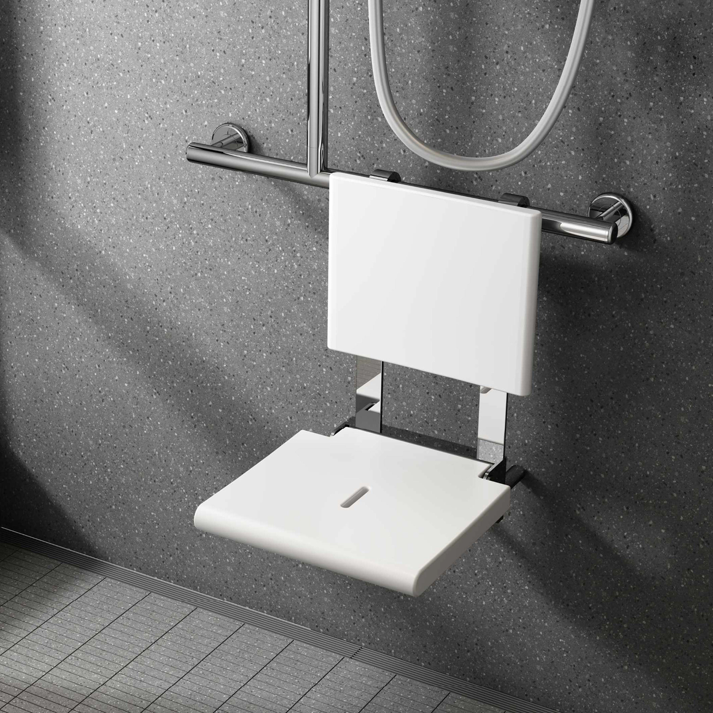 Banc/siège en acier inoxydable SUS305 avec dossier inclinable. — RUBICER