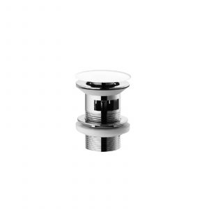 Robinet de lavabo et bidet Click-Clack avec couvercle en céramique blanche — RUBICER