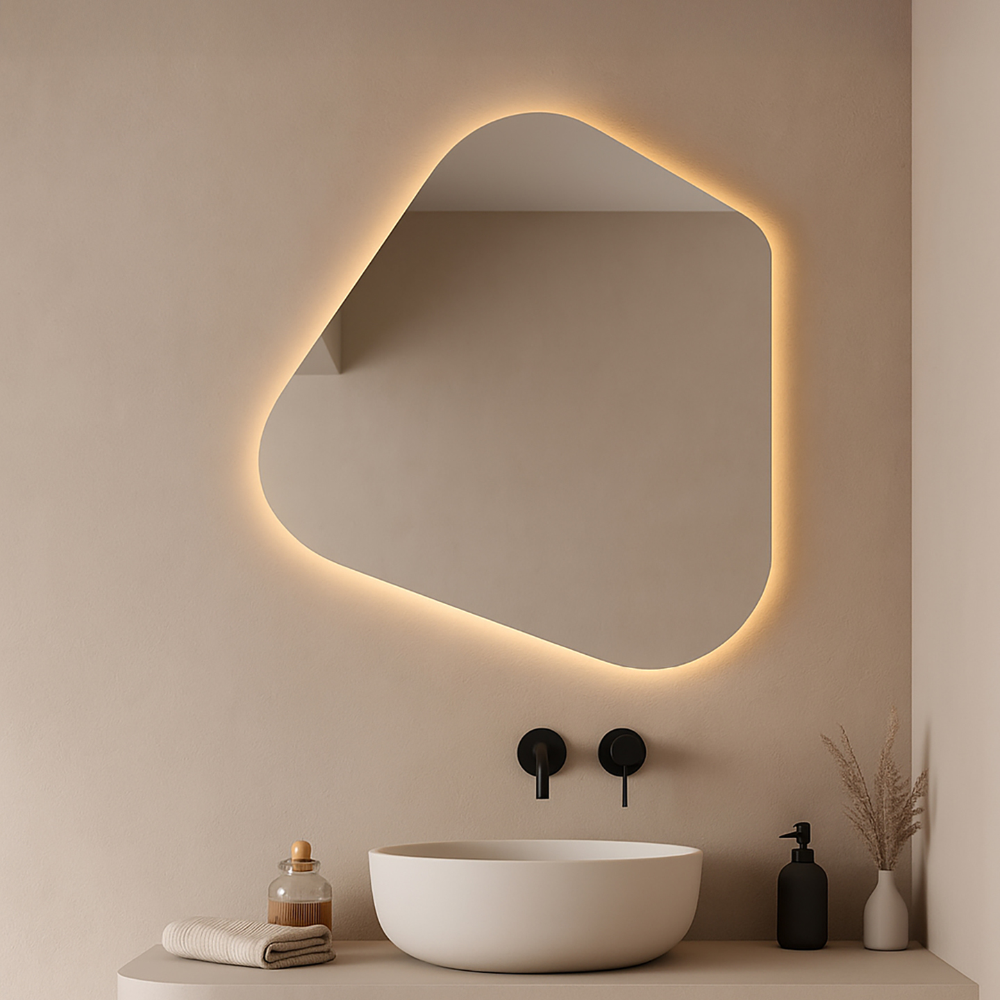 Miroir LED vertical Accent 90x80 — RUBICER