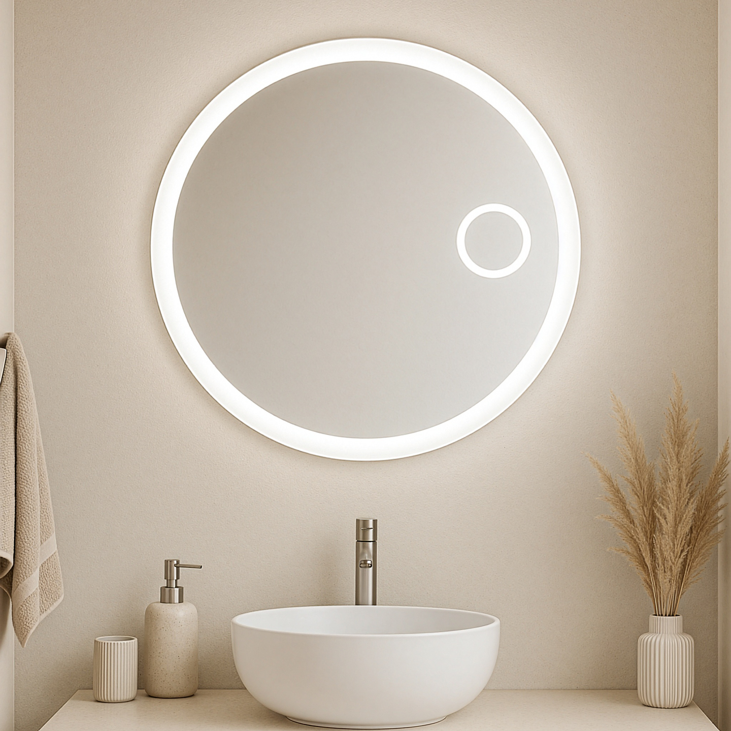 Image miroir rouge Ø80cm — RUBICER