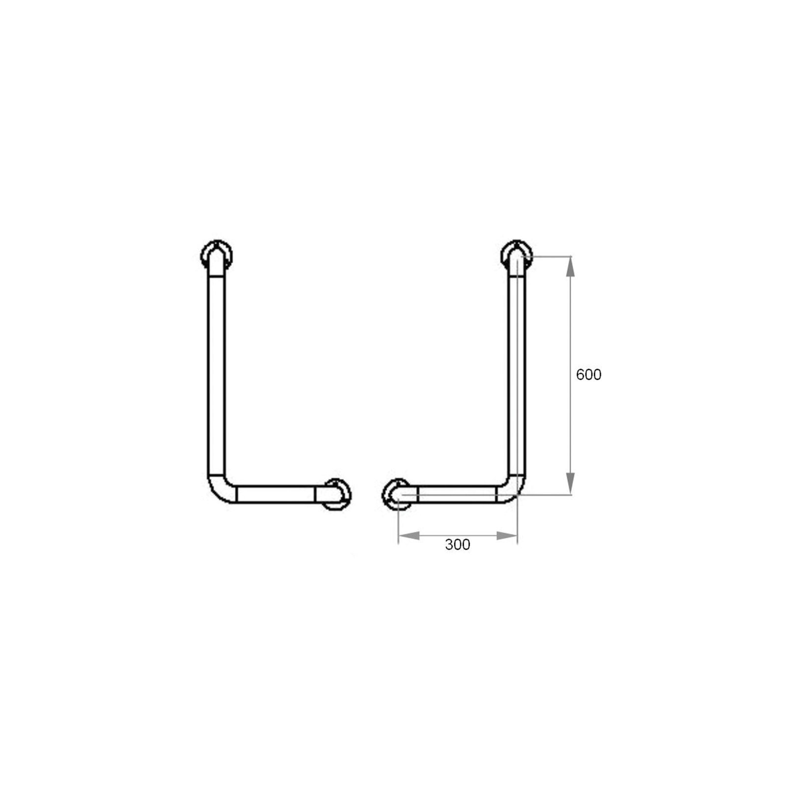 Support de baignoire ou de douche avec deux points de fixation — RUBICER – Image 2
