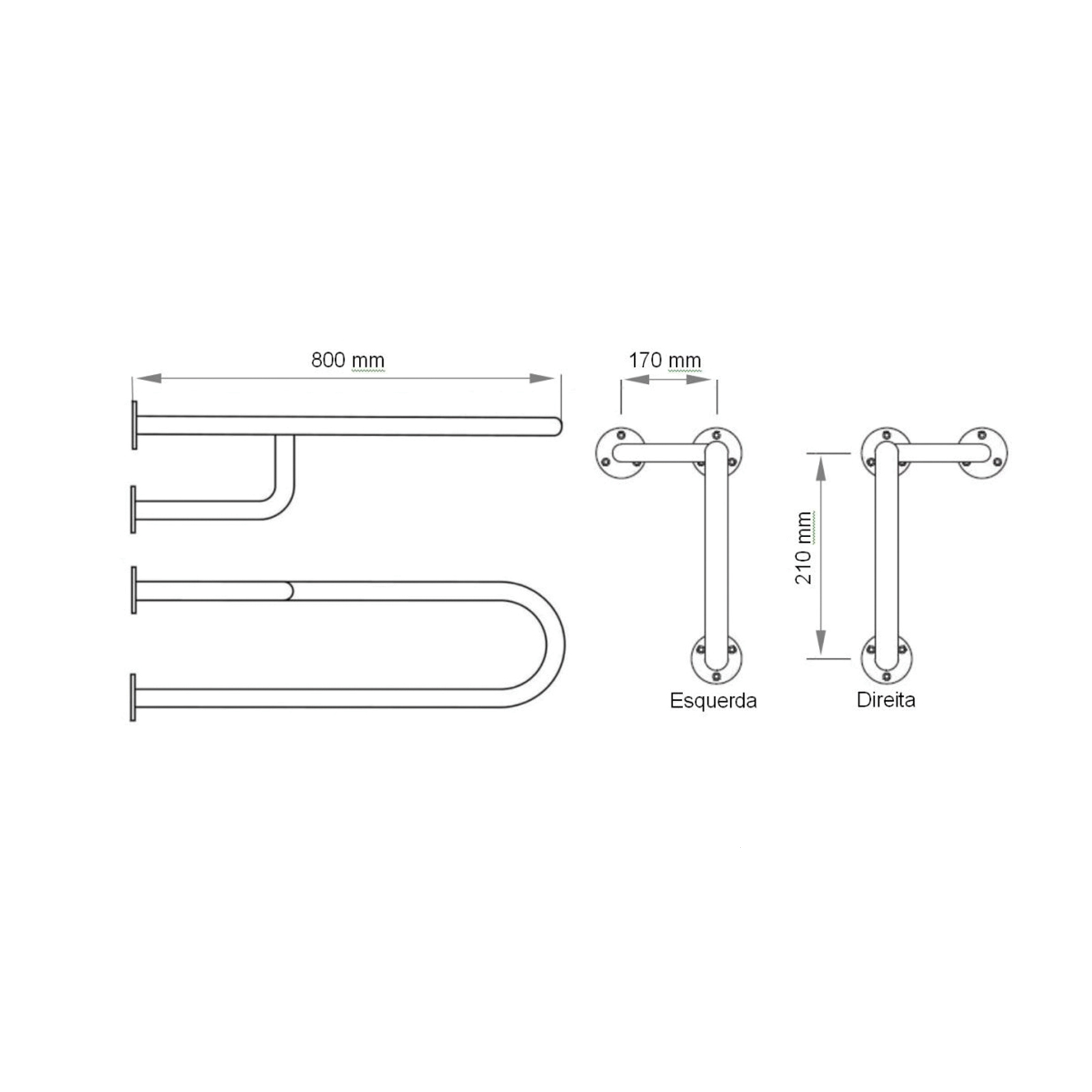 Support de lavabo gauche avec porte-serviettes mural — RUBICER – Image 2