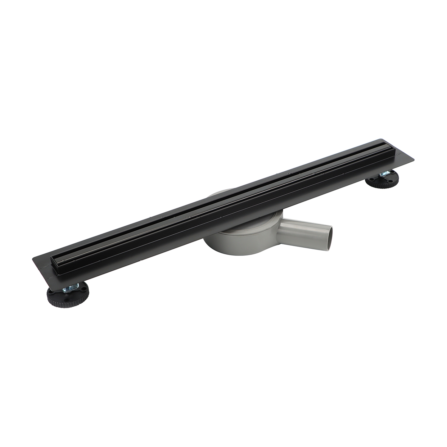 Bonde de douche en acier inoxydable, 60 cm, noir mat. — Réf. RHX003600BLKM · Rubicer
