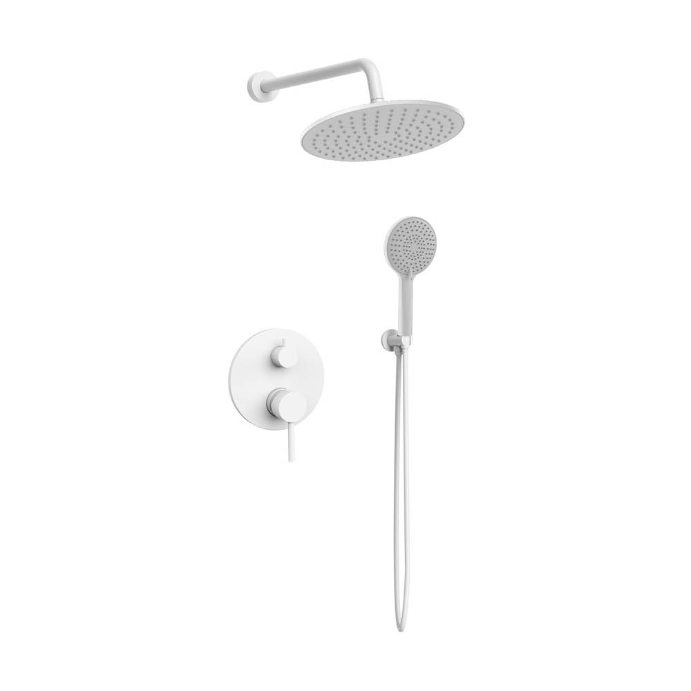 Monoc. Douche encastrée lisse blanc mat — RUBICER