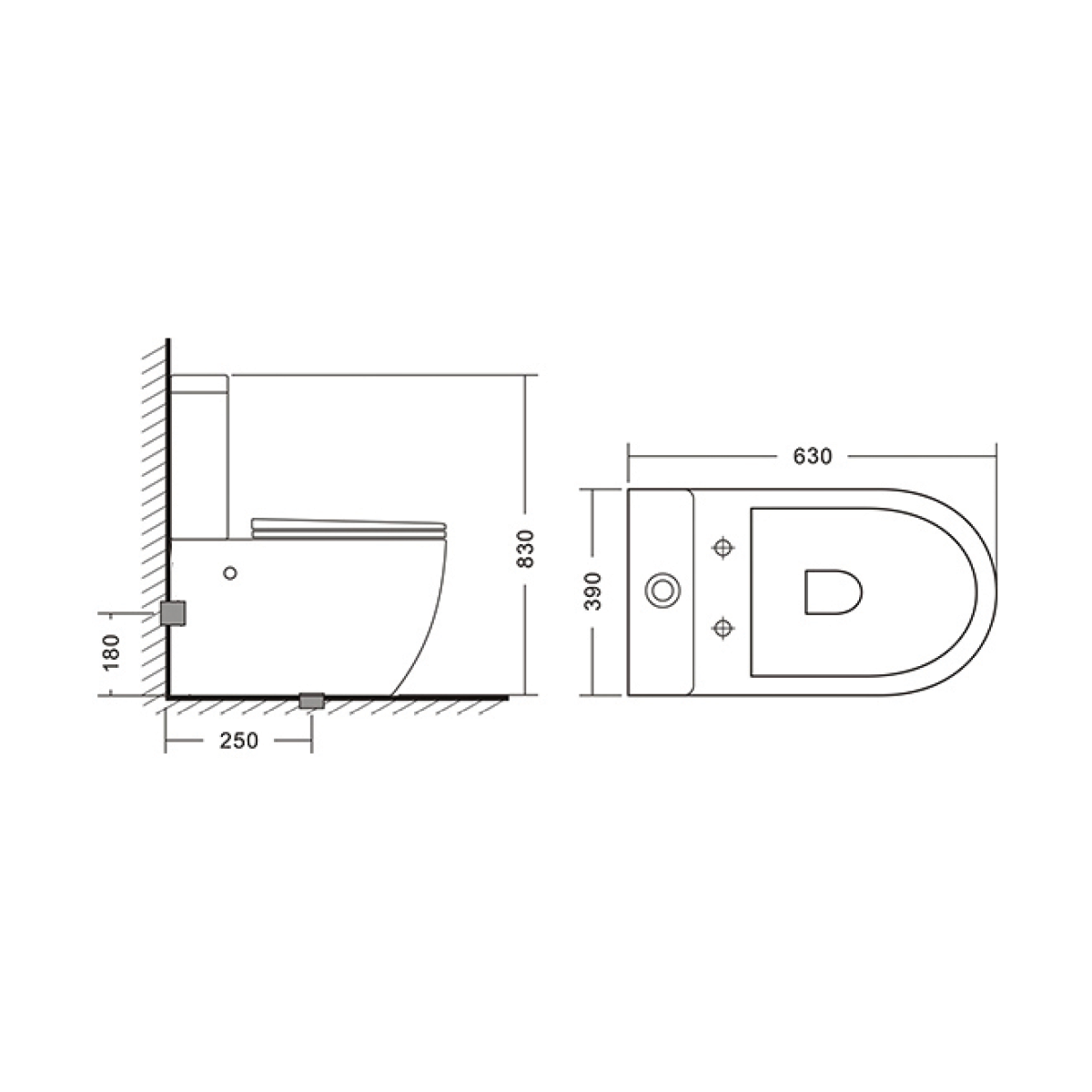 Pack complet de toilettes BTW Fly blanc mat — RUBICER – Image 2
