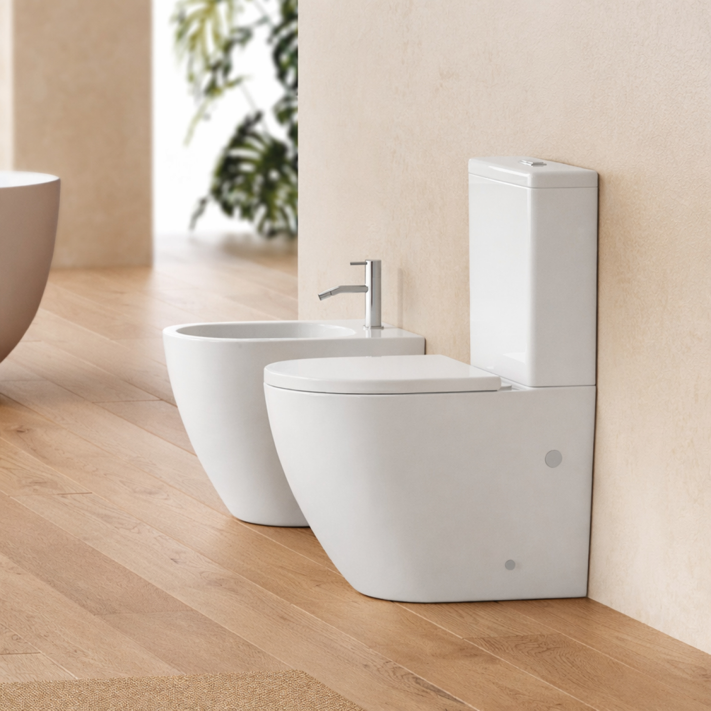 Pack complet de toilettes BTW Fly blanc mat — RUBICER