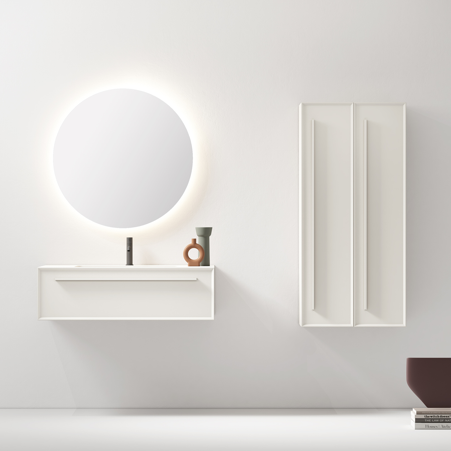 Armoire murale blanche de seulement 120 cm — RUBICER – Image 2