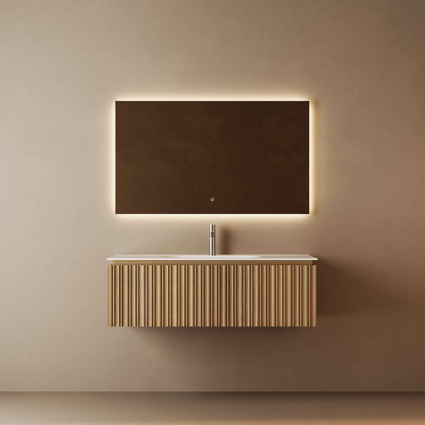 Armoire murale Stria en chêne de 120 cm — RUBICER
