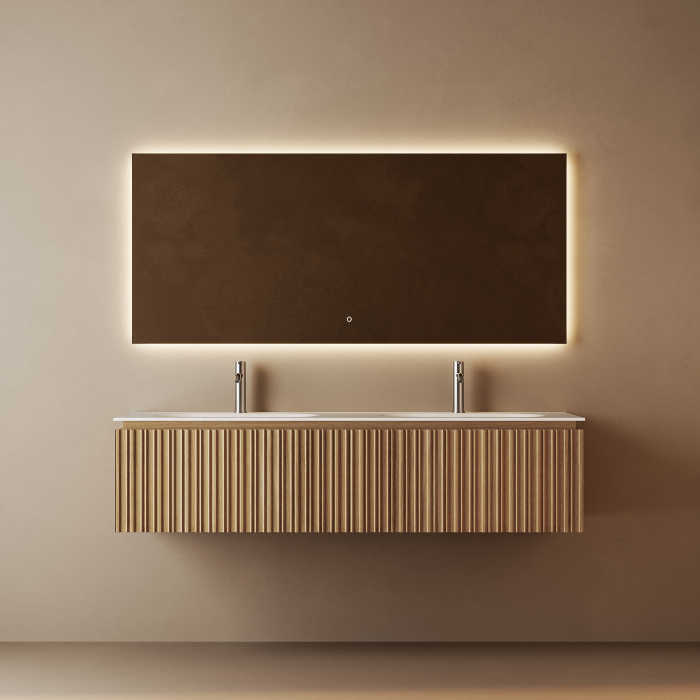 Armoire murale Stria en chêne de 160 cm — RUBICER