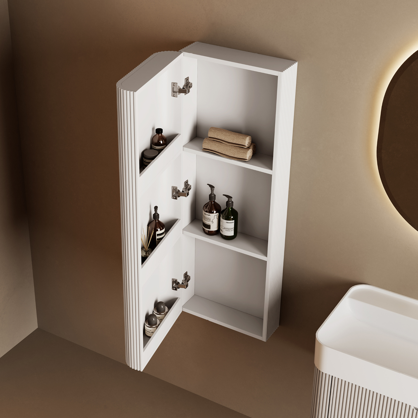 Meubles d'appoint Stria Oak 80 cm — RUBICER – Image 2