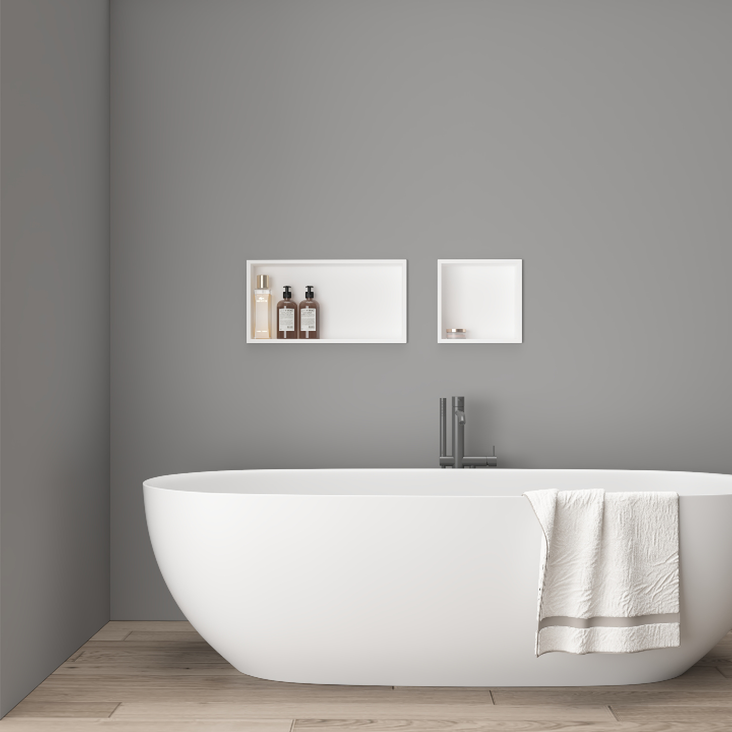 Niche intégrée en acier inoxydable 30x30cm — Réf. RNI303010BRCM · Rubicer