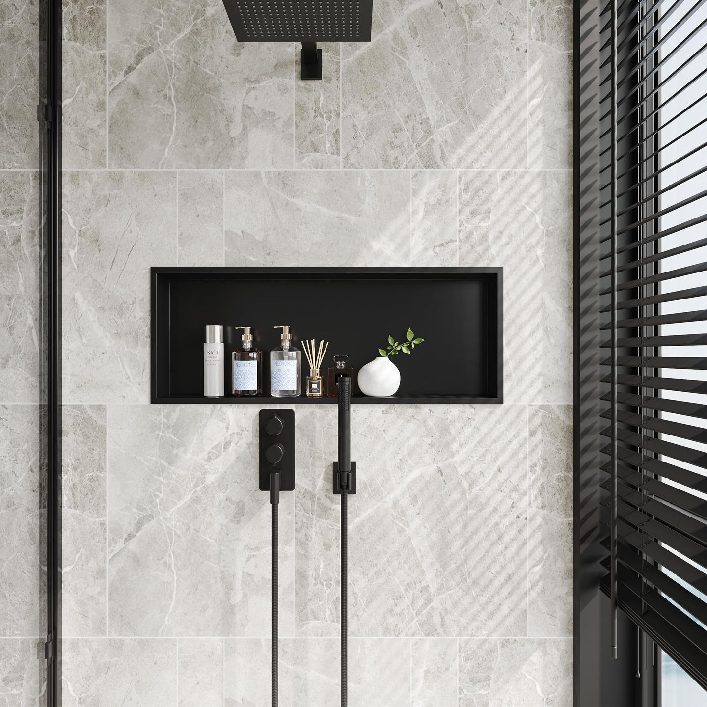 Niche intégrée en acier inoxydable 30x60cm — Réf. RNI306010PRM · Rubicer