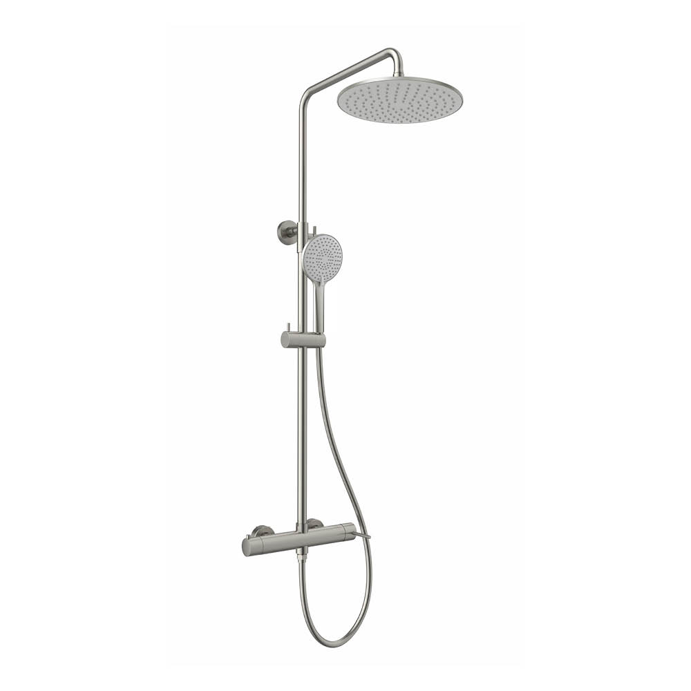 Mitigeur de douche monocommande en nickel brossé lisse — RUBICER
