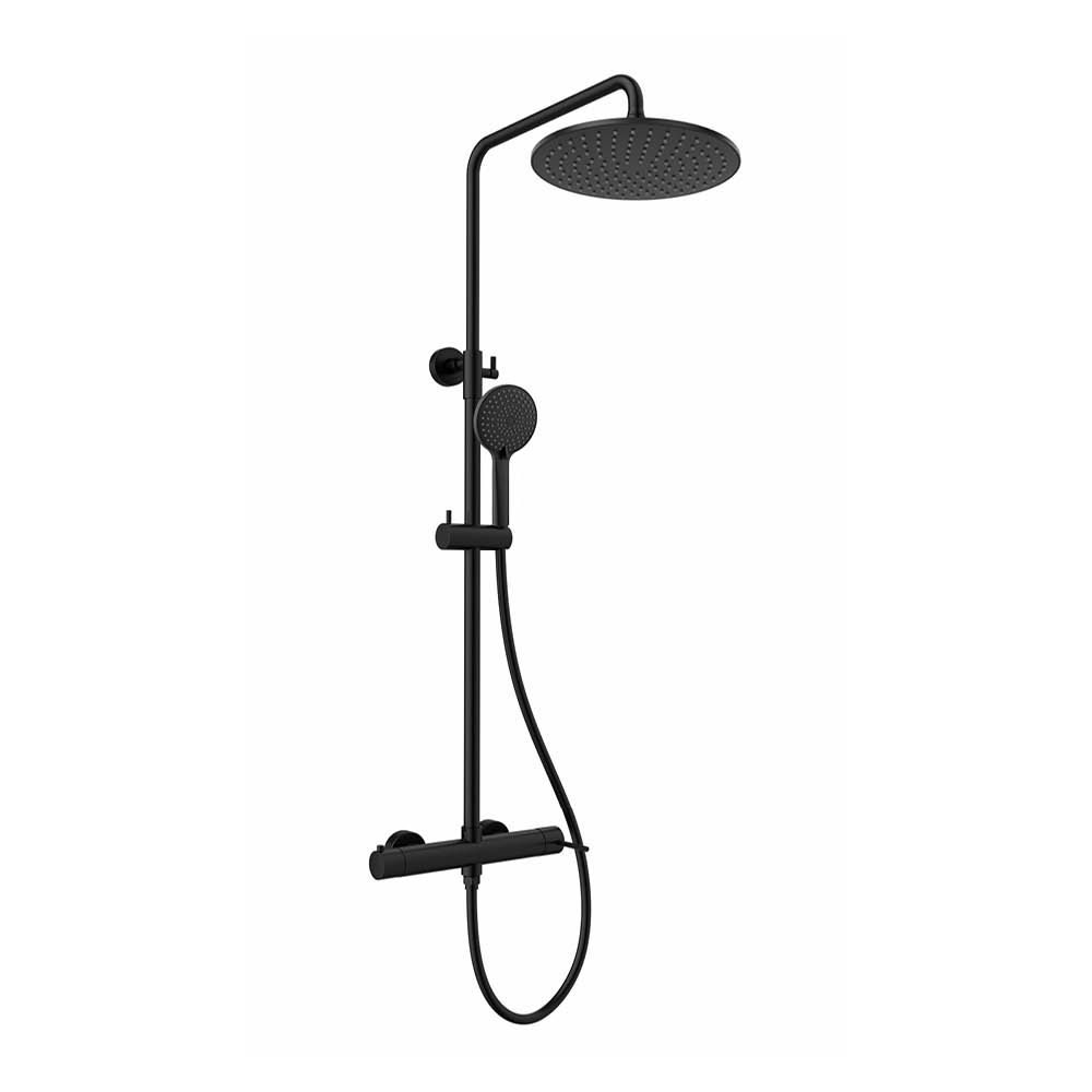 Mitigeur de douche monocommande noir mat lisse — RUBICER
