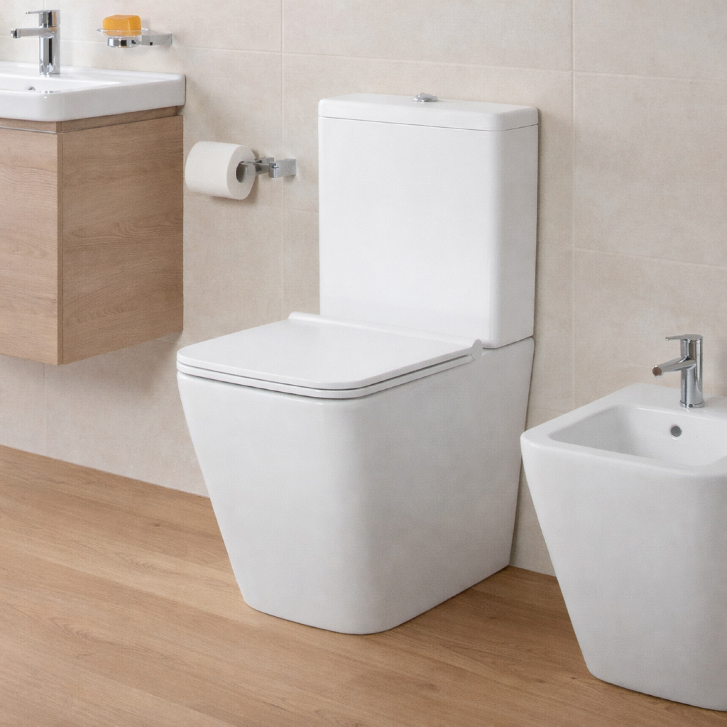 Pack WC complet BTW Elegant Blanc Mat — RUBICER