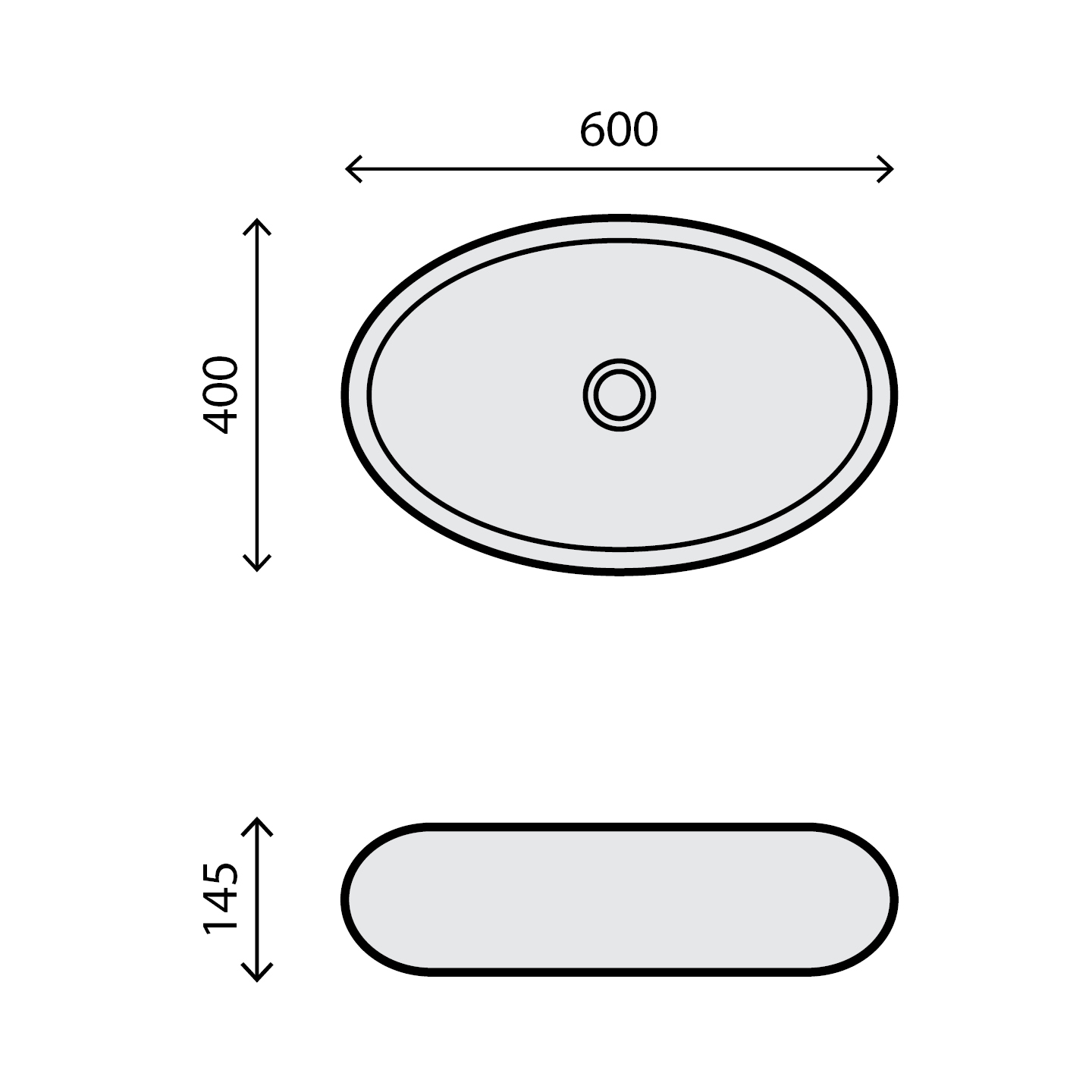 Lavabo à poser, blanc mat — Réf. RS1043BRCM · Rubicer – Image 2