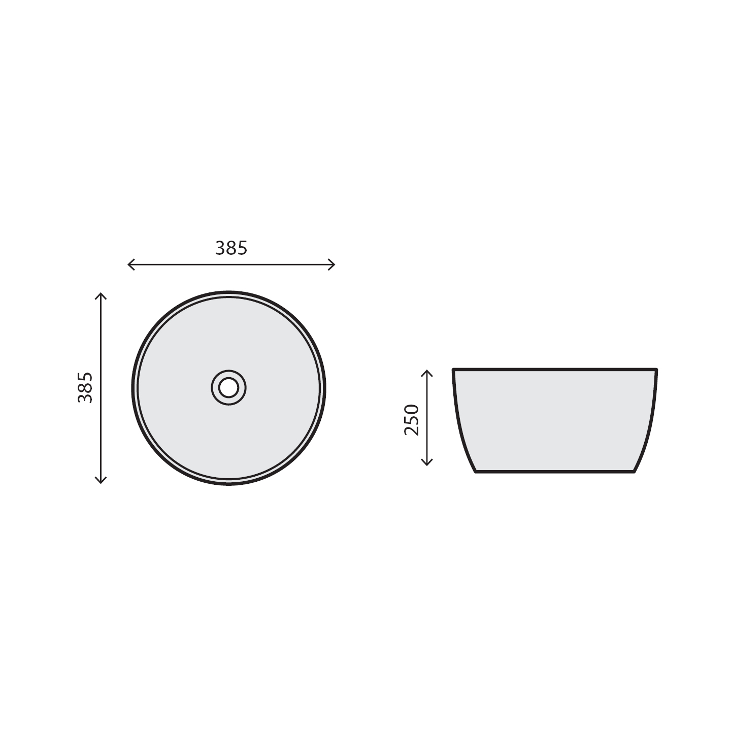 Lavabo rond blanc haut — RUBICER – Image 3