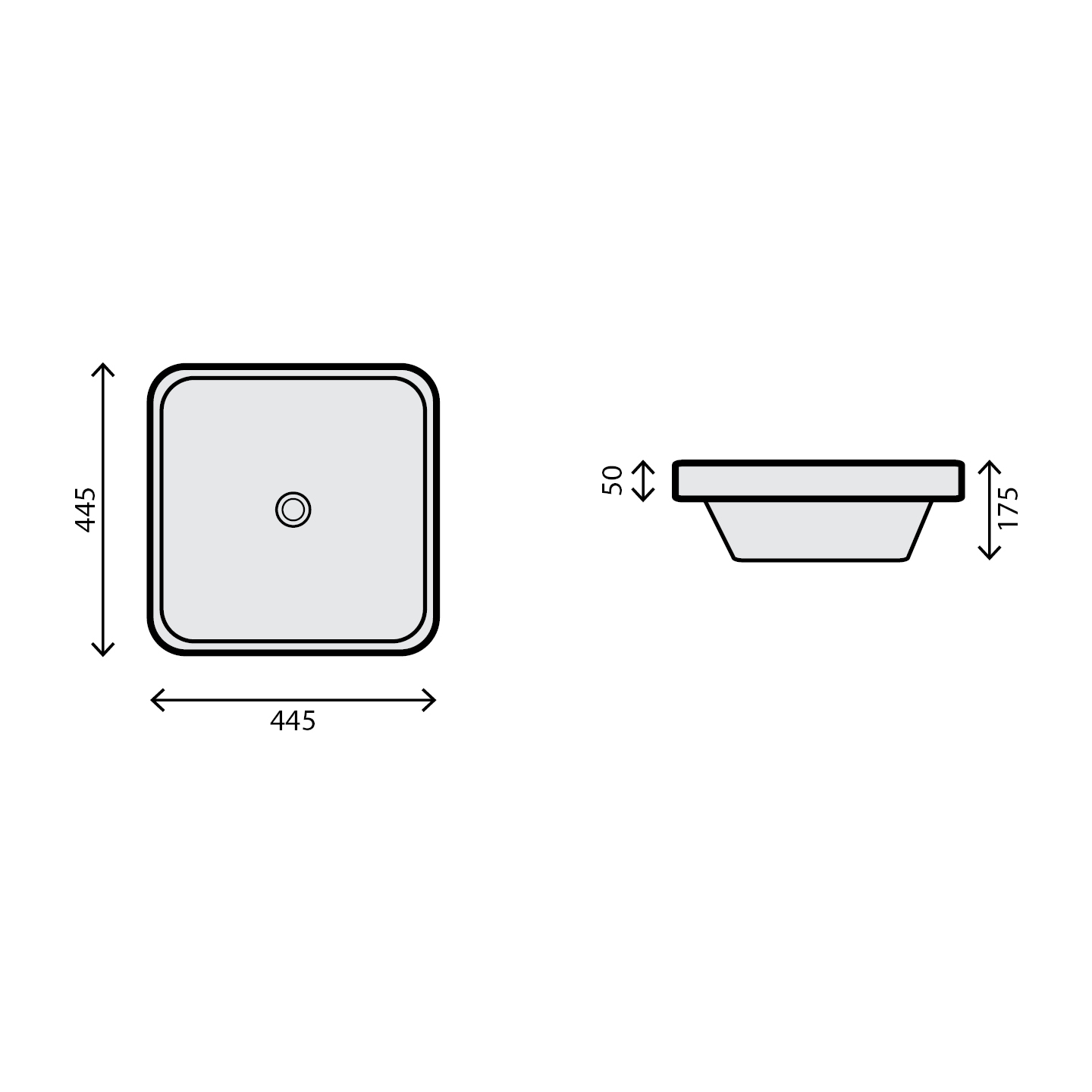 Lavabo de comptoir blanc brillant — Réf. RS78210B · Rubicer – Image 2