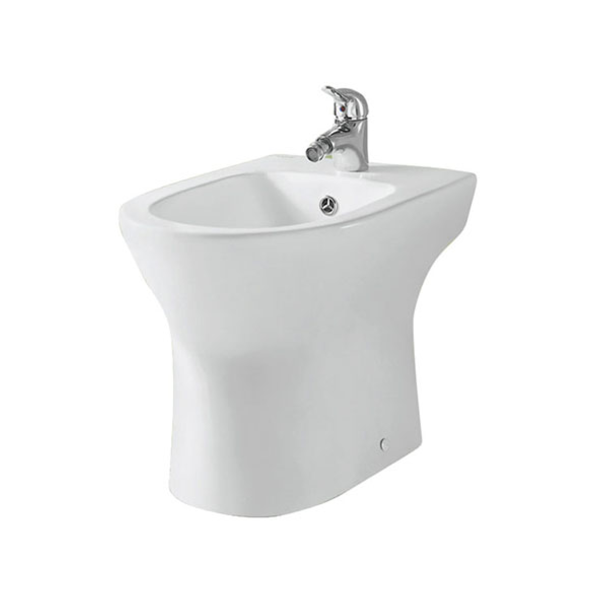Bidet rond blanc brillant — RUBICER