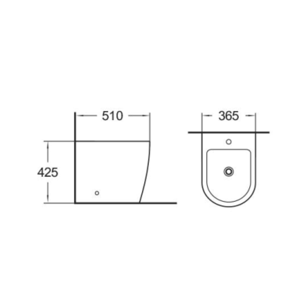 Bidet BTW Glamic Gris mat — RUBICER – Image 2