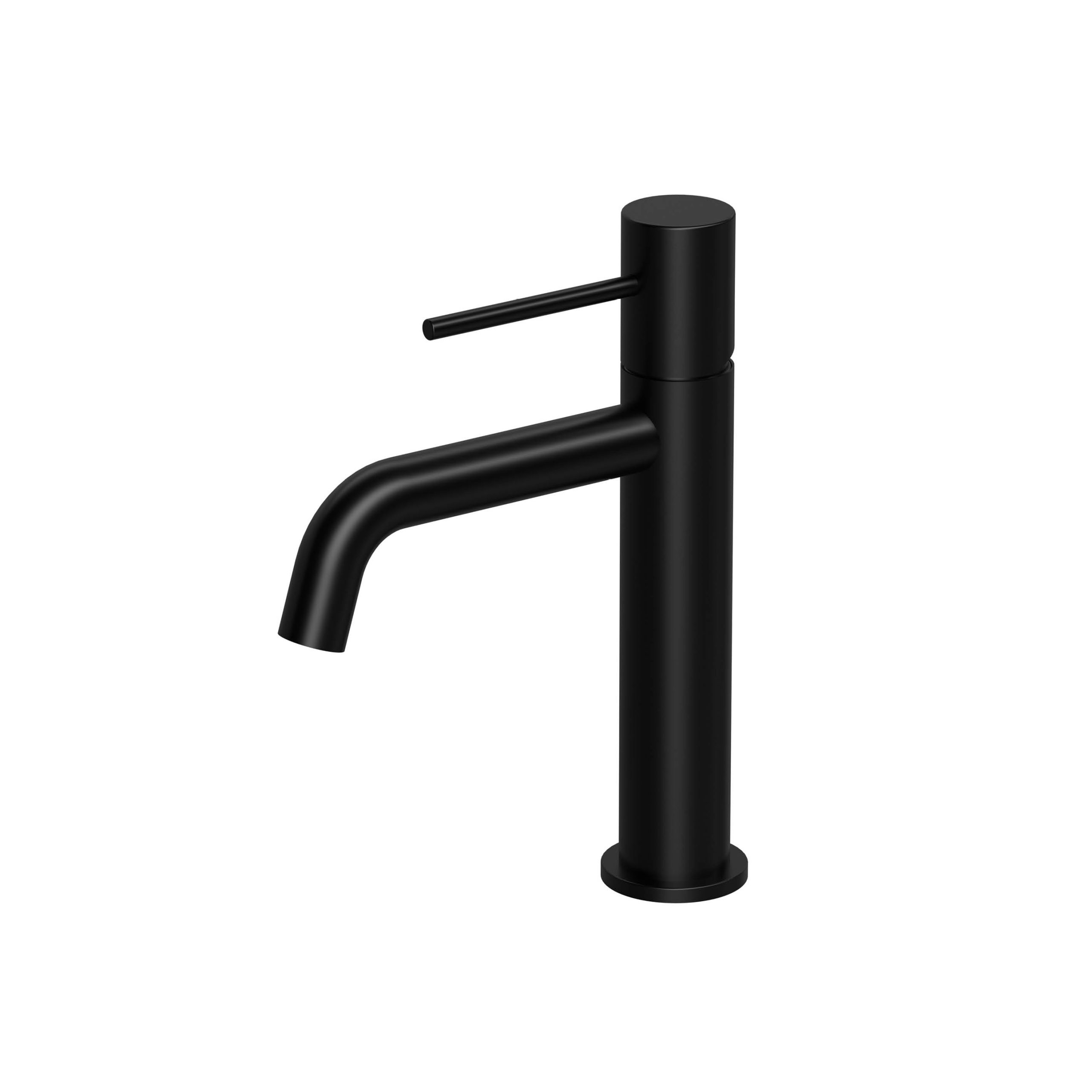 Mitigeur monocommande de lavabo noir mat lisse — RUBICER