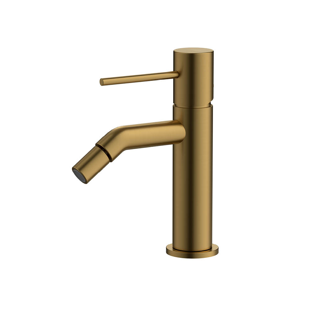 Bidet lisse à levier unique en or brossé — RUBICER