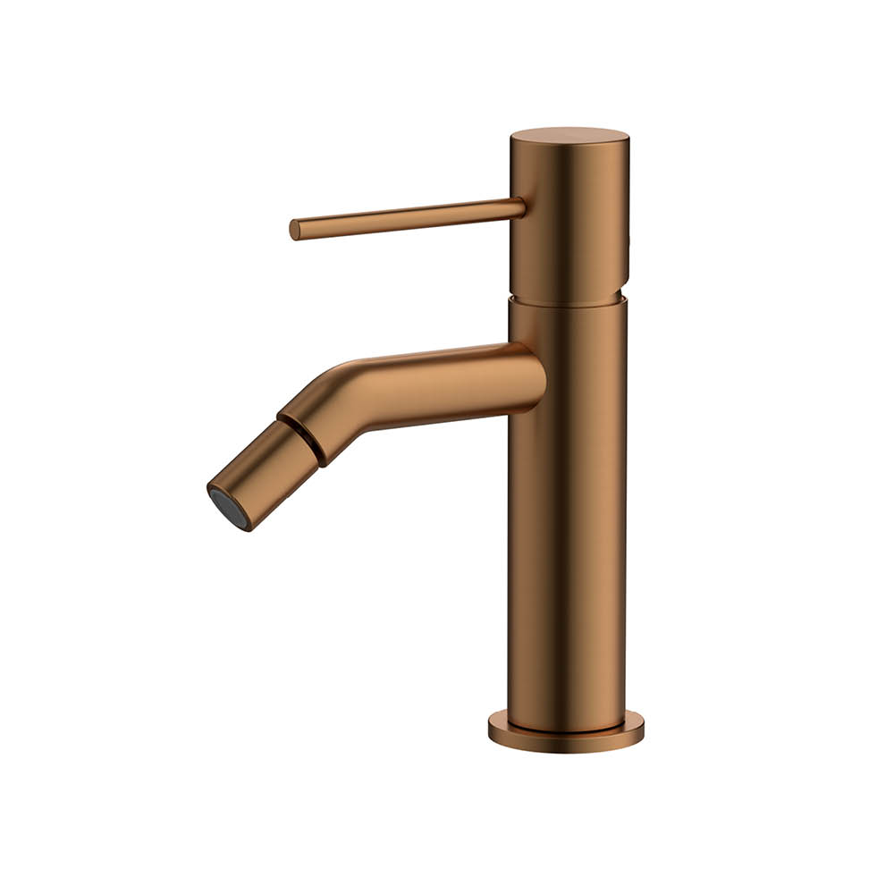Bidet monocommande lisse or rose — RUBICER